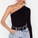 Nasty Gal Black One Shoulder Top Photo 0