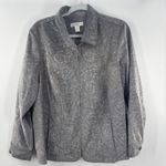 Christopher & Banks Christopher & Banks Gray Corduroy Jacket Full Zip Plus 1X Scroll Preppy Photo 0