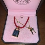 Juicy Couture Retro Pam & Gela Gold Lock and Key Necklace Photo 1