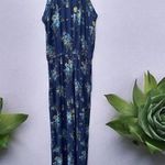 Mudd  Navy Floral Jumpsuit XS Photo 0