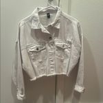 Windsor White Cropped Denim Jacket Photo 0