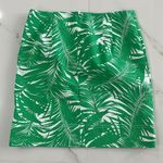 Talbots Women’s Palm Tree Leaf Green/White Tropical Print Skirt Sz 8P Photo 2