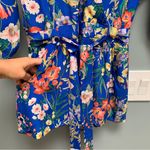 Yumi Kim Liz Romper in Blue Floral Print 100% Silk XS Photo 7