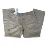 Mango  100% Cotton Pocket Cargo Jeans Tan Sand NWT Size 14 Photo 7