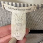 Caution to the Wind  Gray Striped Wrap Blouse Photo 1