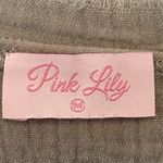 Pink Lily Call To Action Frayed Hem Gauze Tank Sage Green Size Medium Photo 6