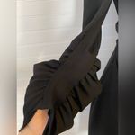 Kobi Halperin Silk Drew Jewel Neck Runch Black Long Sleeve Dress Size 4 Photo 3
