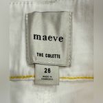 Anthropologie NWT Maeve Colette White Magic Fabric Wide Leg Cropped Pants 26 Photo 5