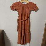Lulus Ready for Sunshine Rust Orange Off-the-Shoulder Maxi Dress Size Medium Photo 3