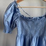 Hill House The Athena Nap Mini Dress Light Blue Glitter Check Size S Photo 4