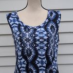 Fig & Blu Sleeveless Tie Dye Tunic Top | Tie Dye Sleeveless Shirt Blue Size L Photo 1