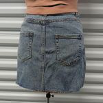 Wild Fable Denim Jeans Mini Skirt Women's 4 Blue Raw Edge Western School Girl Photo 4