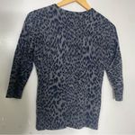 AQUA  100% Cashmere Gray Leopard Cheetah 3/4 Sleeve Fitted‎ Cardigan Womens XS Photo 1