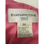 Evan Picone  Cocktail Dress Fuchsia Pink Crepe Knee Length Size 10P NWT Photo 5