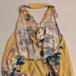 Free People  Yellow Halter Bodysuit Tank Small Photo 6