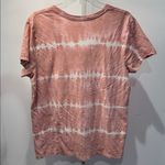 Universal Threads Universal Thread Tie Dye V Neck T Shirt Pink White Stripe XL Cotton Blend Photo 2