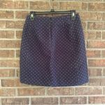 Loft Navy A-Line Skirt with White Dots Photo 1