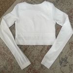 Lululemon  Athletica White Fitted Long Sleeve Bodysuit Photo 2