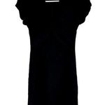 Banana Republic  Sheath Mini Dress V Neck Front Tie 100% Silk LBD Black 0 Photo 0