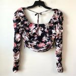 ASTR ‎ The Label Erica Floral Mesh Top Black S Photo 6