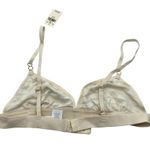 Aerie Ivory Velvet Stripe Triangle Bralette M Photo 1