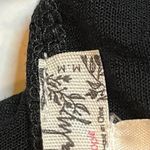 Free People  Intimately Black Wide Strap Button Front Tank Top SZ M Flowy Rayon Photo 10