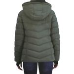 Nautica  Womens Green Stretch Quilted Puffer Jacket M Photo 1