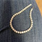 Sterling Silver CZ Diamond Tennis Bracelet Silver Photo 7