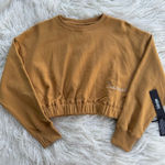 Civil Regime Cropped Sweatshirt Size Small Yellow Photo 0