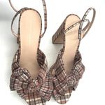 Loeffler Randall  Natalia Plaid Platform Bow Heels Brown Pink Photo 4