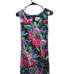 Vintage‎ Caroline Wells 90s Flower Print Midi Dress Size 8 Purple Photo 1