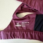High Impact Maroon Sports Bra Large Bust Push Up Racerback Women's Size XL Purple Photo 2