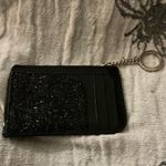 Kate Spade Rare Black  Odette Glitter Wallet Sparkle Coin Purse Card ID Holder Photo 1