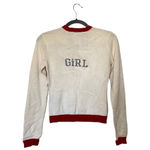 Tommy Hilfiger Vintage Tommy Girl Logo Tennis Varsity Sweater Size Medium Photo 1