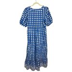 SZ Blockprints Divya Tea Length Dress Sz. L Blue Size L Photo 6