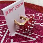 Betsey Johnson Heart Beaded Bling Stretch Heart Ring Photo 8