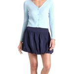 NWT Light Blue Ribbed Cardigan Size M Photo 2