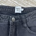 Princess Polly Black Straight-Leg Ripped Jeans Photo 4