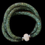 Boutique #405  Emerald Green Sparkle Stretch Bracelet Photo 0