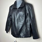 East 5th  Genuine Leather Y2K Vintage Black Zip Up Jacket Coat size XL Photo 1