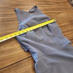 Hayley Paige Occasions  Bridesmaid maxi Dress 5714 Gunmetal Gray long chiffon 2 Photo 4