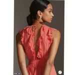 Anthropologie  Love The Label Ruffled V-Neck Maxi Dress Size S Photo 4