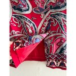 Charter Club Pink‎ floral Red Paisley Print Knee Length Career Pencil Skirt 12 boho cottage Photo 2