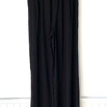 Black Halo  High Rise Black Pleat Front Wide Flare Leg Dress Pants size 6 Photo 3