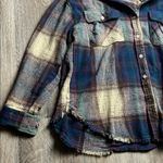 BKE Plaid Button-Up Shirt - Blue and Brown Photo 4