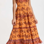 Love the Label Azalea Ruffled Midi Dress Sz. XS Orange Photo 0