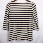 J.Crew |Cream/Navy Striped 3/4 Length Sleeve Top Photo 4