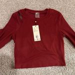 Calia Athletic Cut Out Long Sleeve Red Photo 0