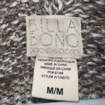 Billabong  Designers Closet Open Cardigan Size Medium‎ Tan Cream Metallic Knit Photo 5