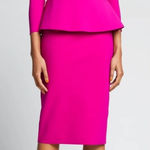 Chiara Boni  Elegant Fitted Formal Ingalee Square-Neck Peplum Dress Size 38 Photo 1